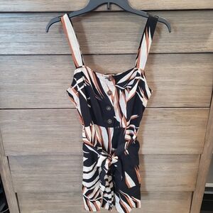 Tropical Romper With Pockets